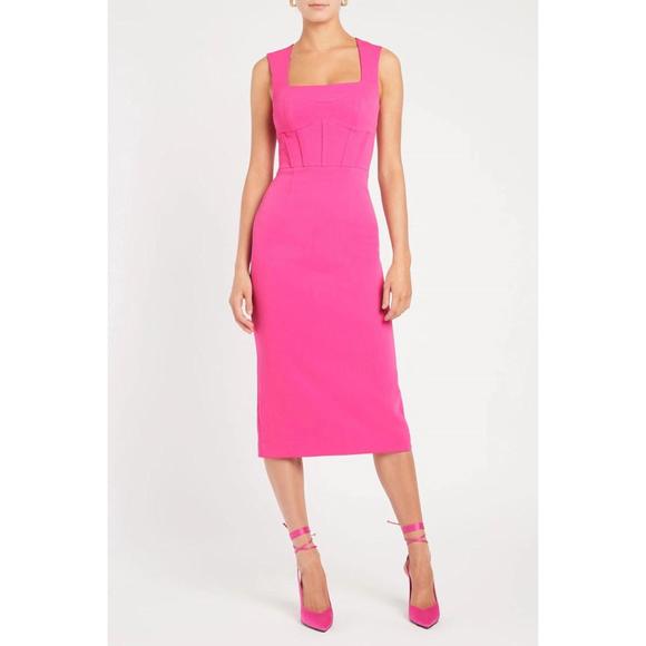 Rebecca Vallance | Dresses | New Rebecca Vallance Rosanna Midi Dress In  Pink | Poshmark